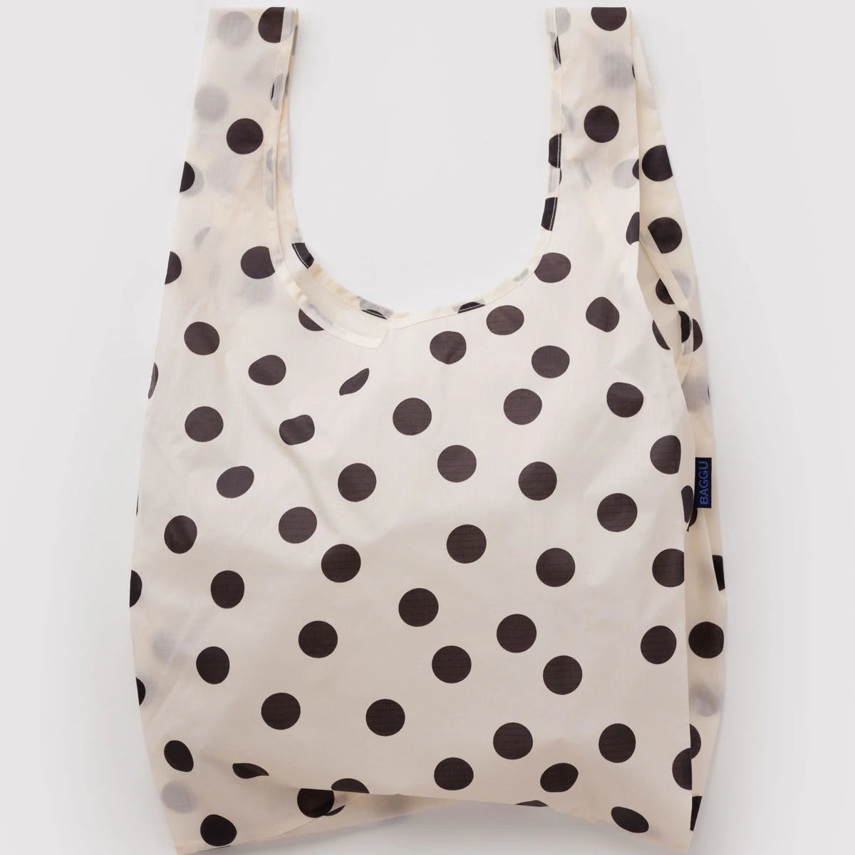 Baggu Standard Reusable Bag - Cream and Black Polka Dot