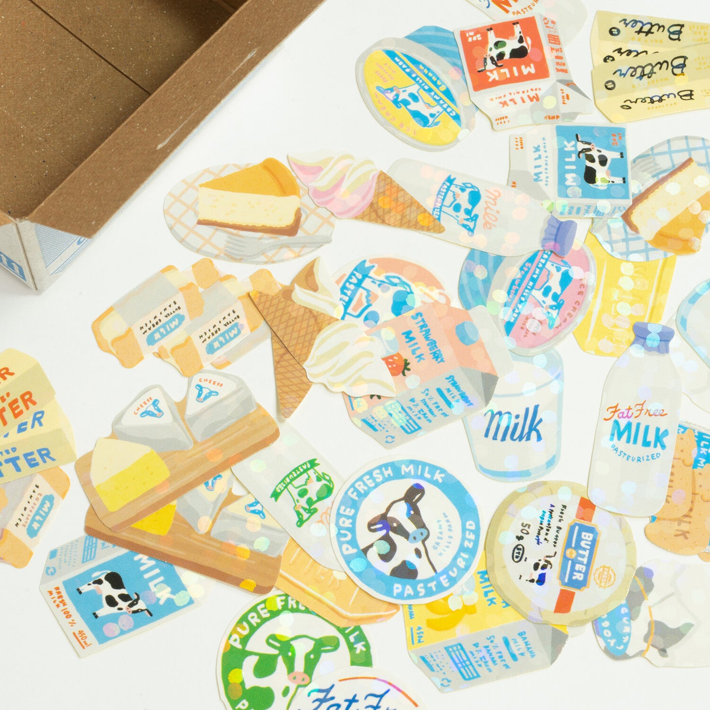 Miniature Sticker Box - Dairy