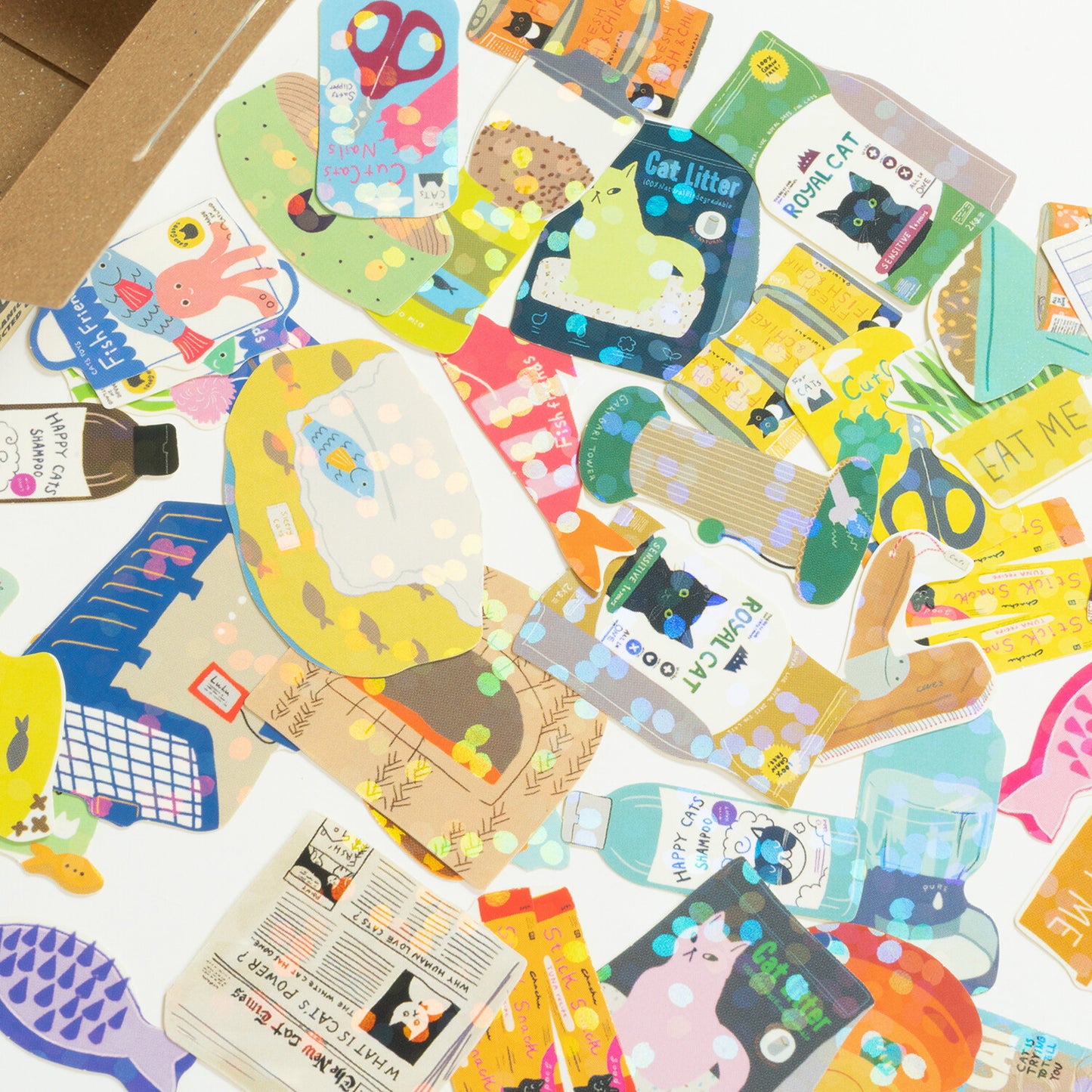 Miniature Sticker Box - Cat Supply