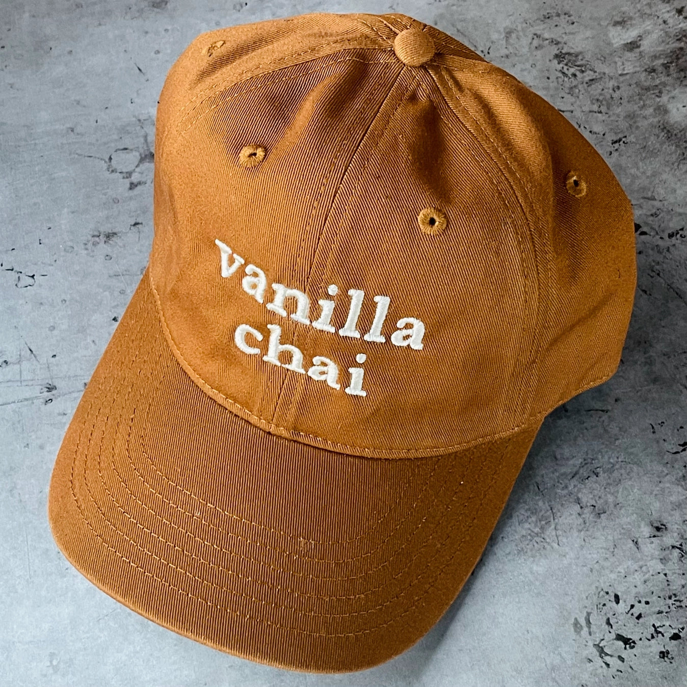 Embroidered Dad Cap - Vanilla Chai