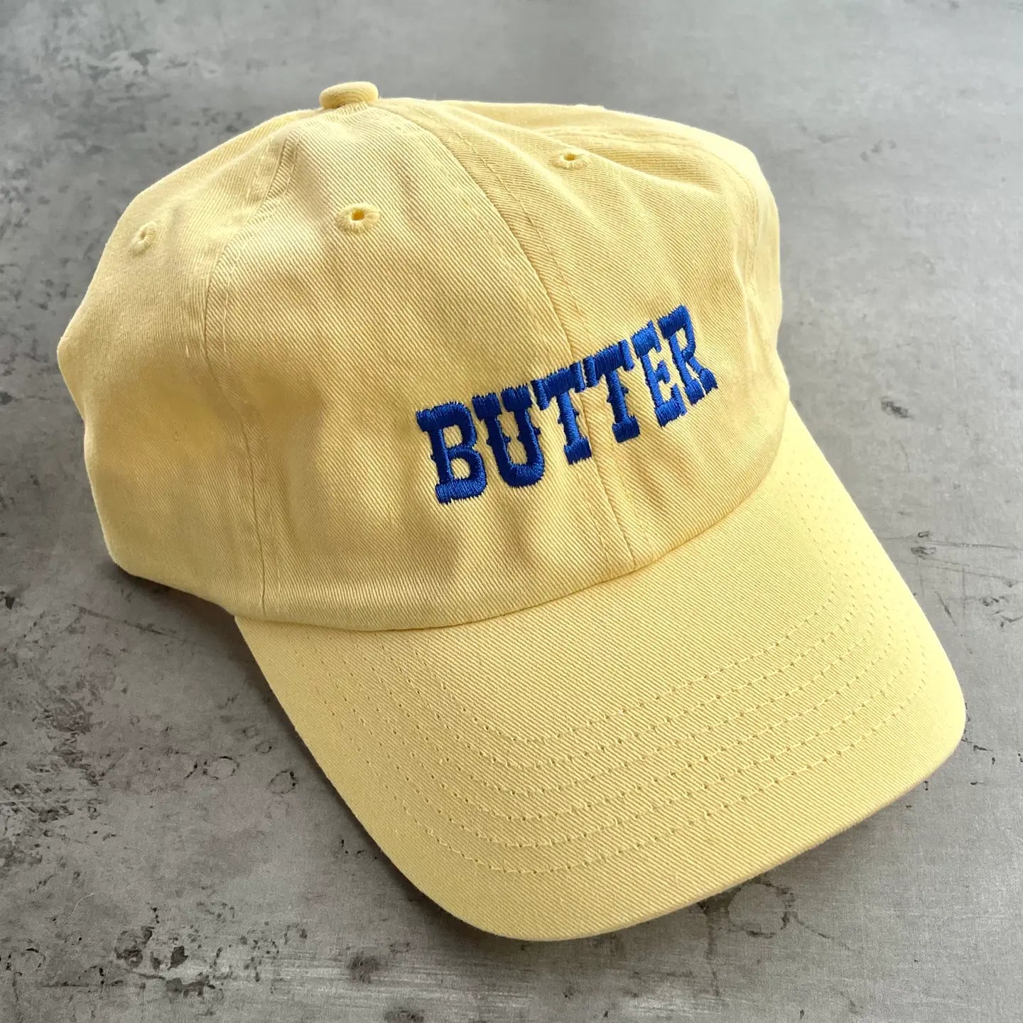 Embroidered Dad Cap - Butter
