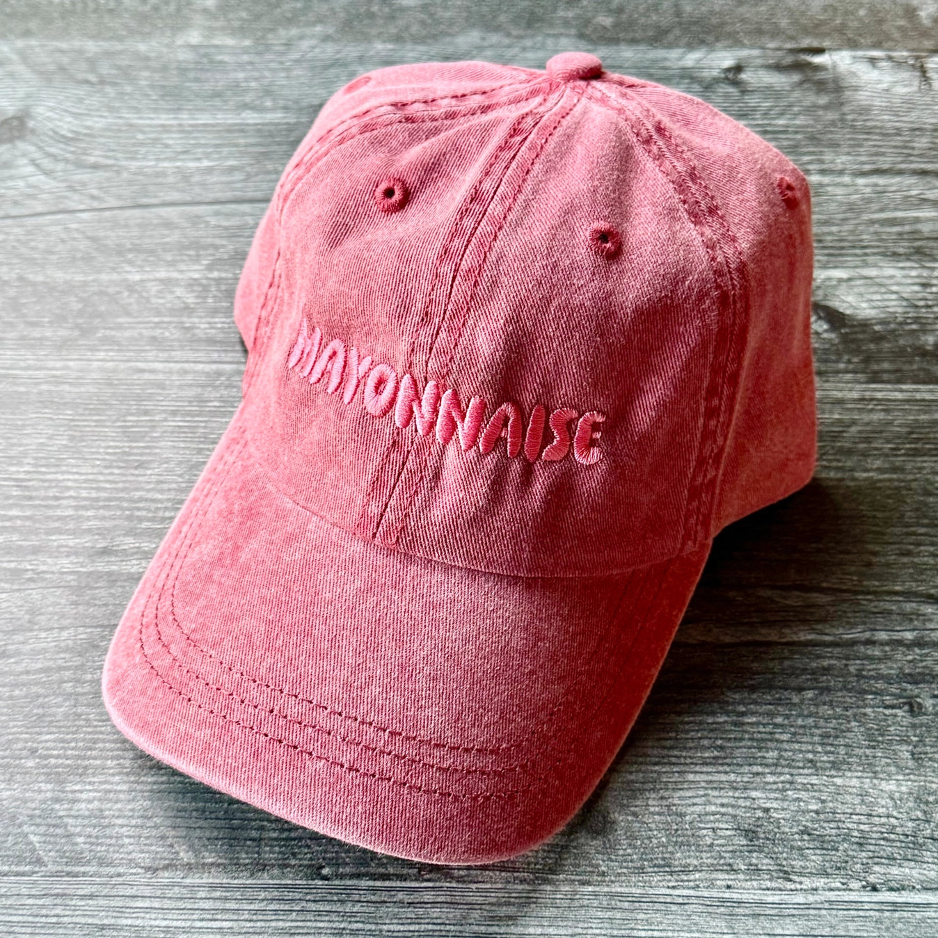 Embroidered Dad Cap - Mayonnaise