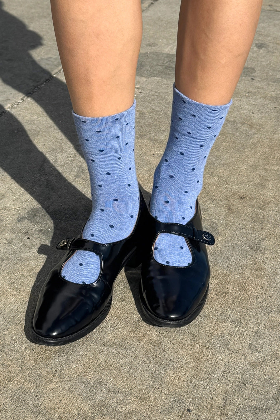 Le Bon Shoppe Polka Dot Sock - Blue & Navy