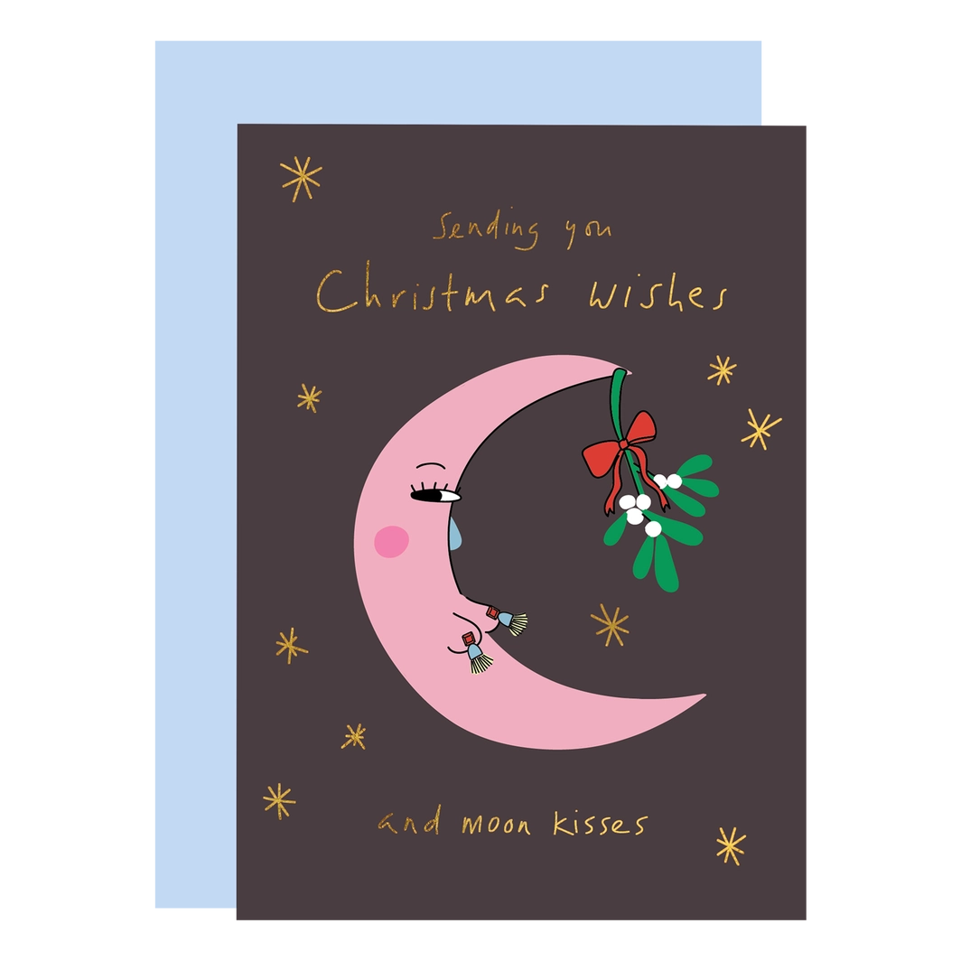 Christmas Wishes and Moon Kisses Card