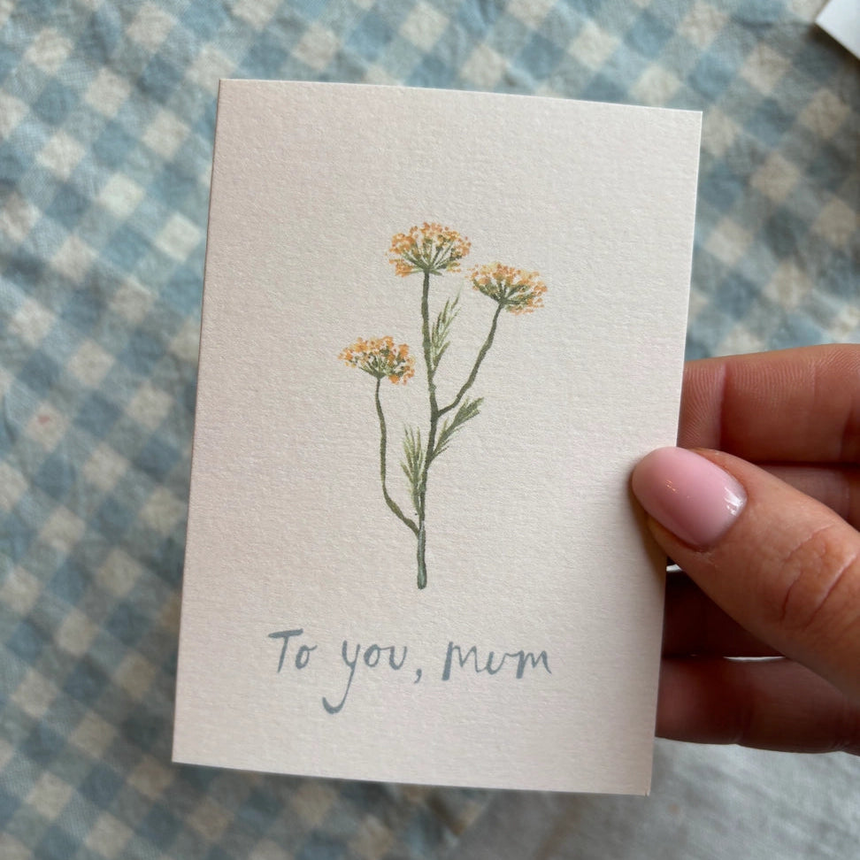 To You, Mum Mini Card