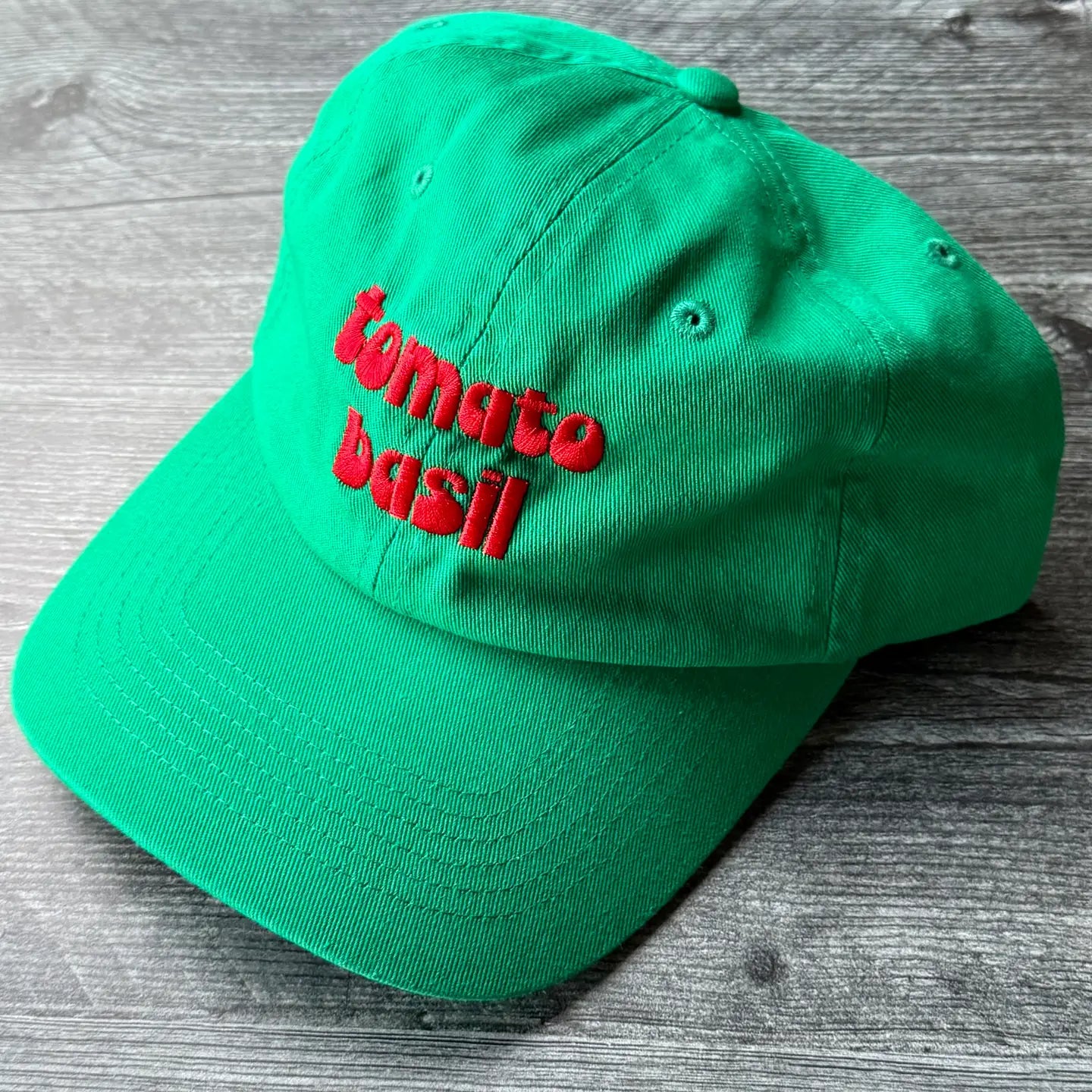Embroidered Dad Cap - Tomato Basil