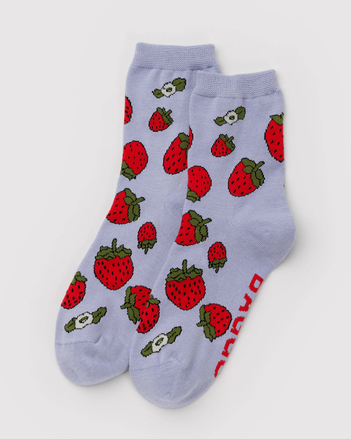 Baggu Crew Socks - Strawberry Blossom