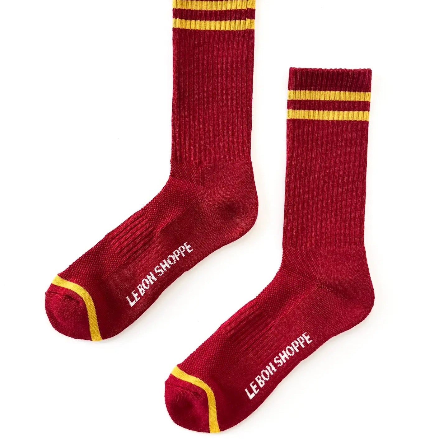 Le Bon Shoppe Extended Boyfriend Socks - Cardinal