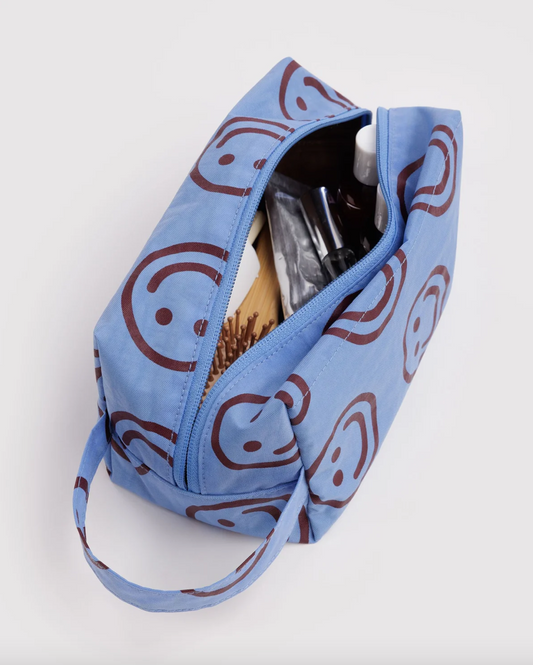 Baggu Dopp Wash Bag - Misty Blue Happy