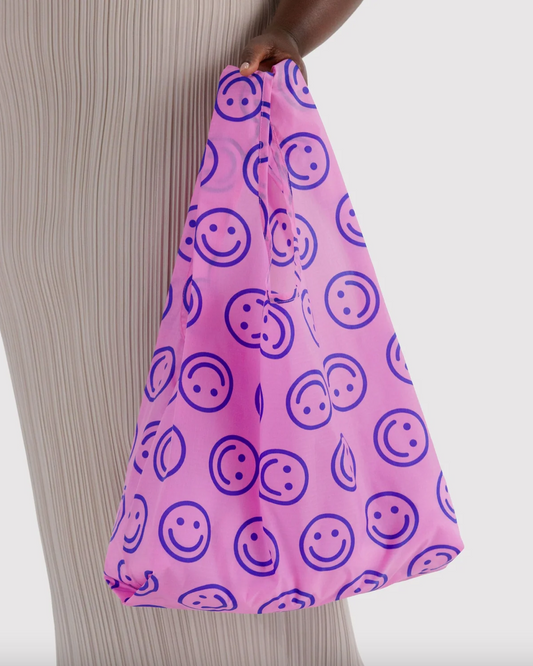 Baggu Standard Reusable Bag - Pop Pink Happy