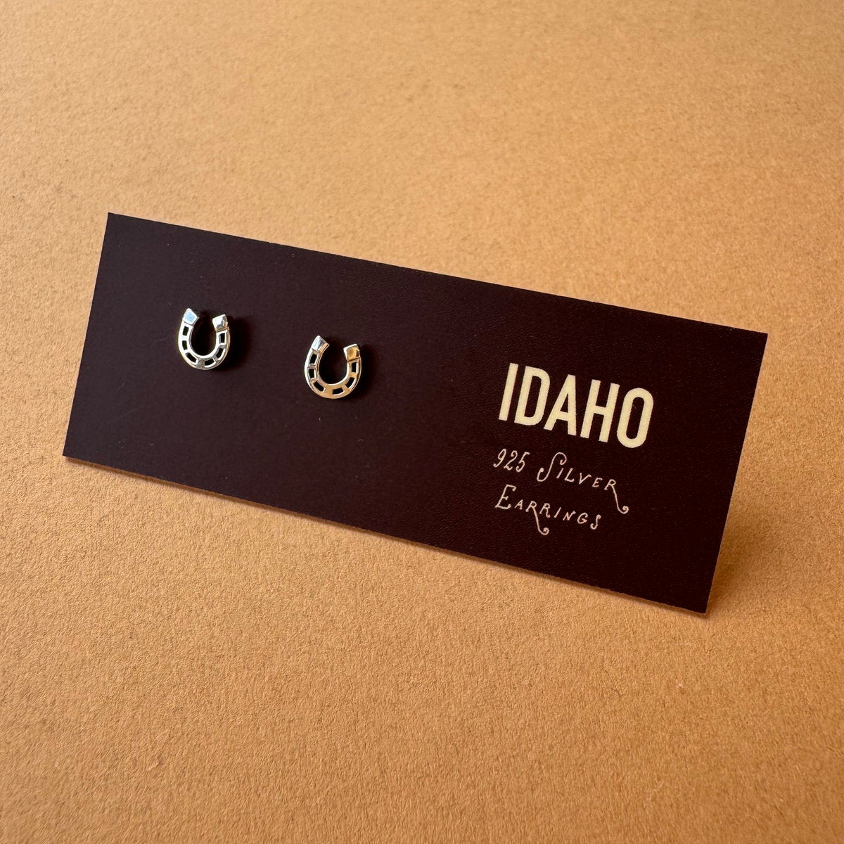 Silver Stud Earrings - Horseshoe