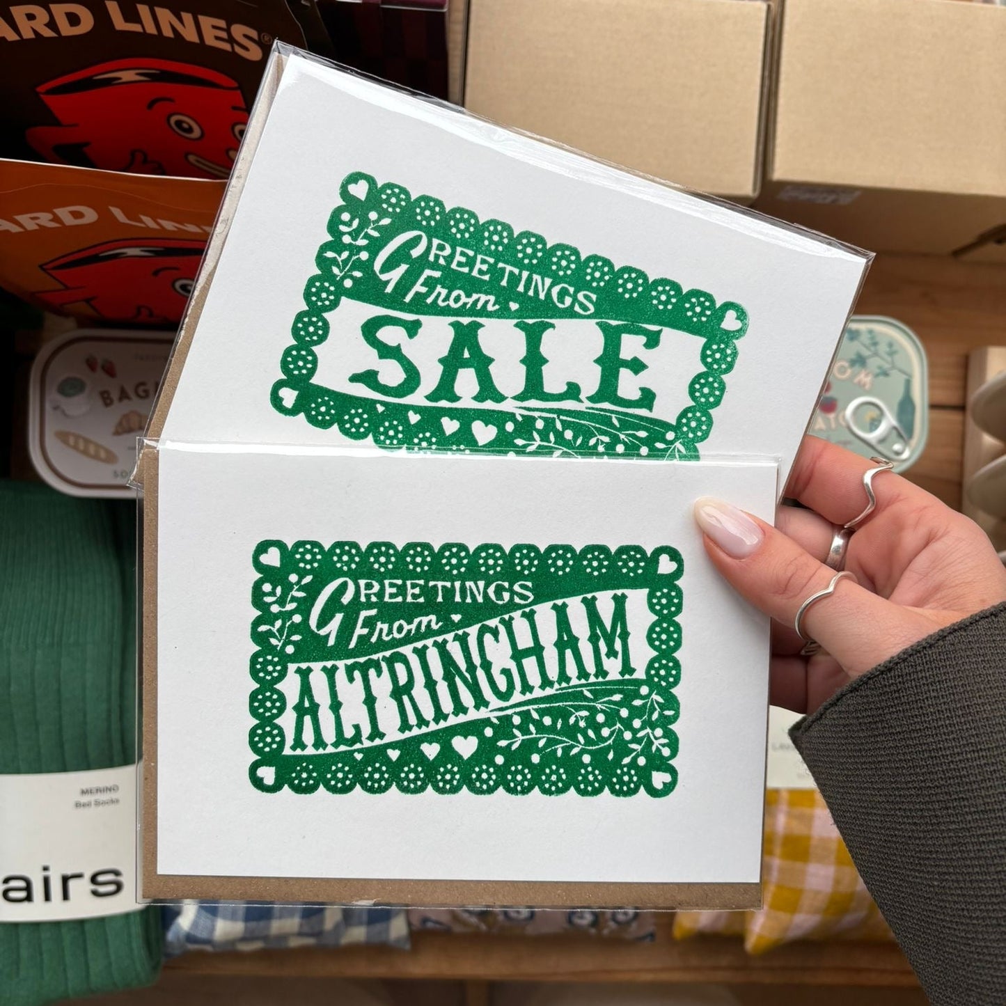 Greetings From Sale Card