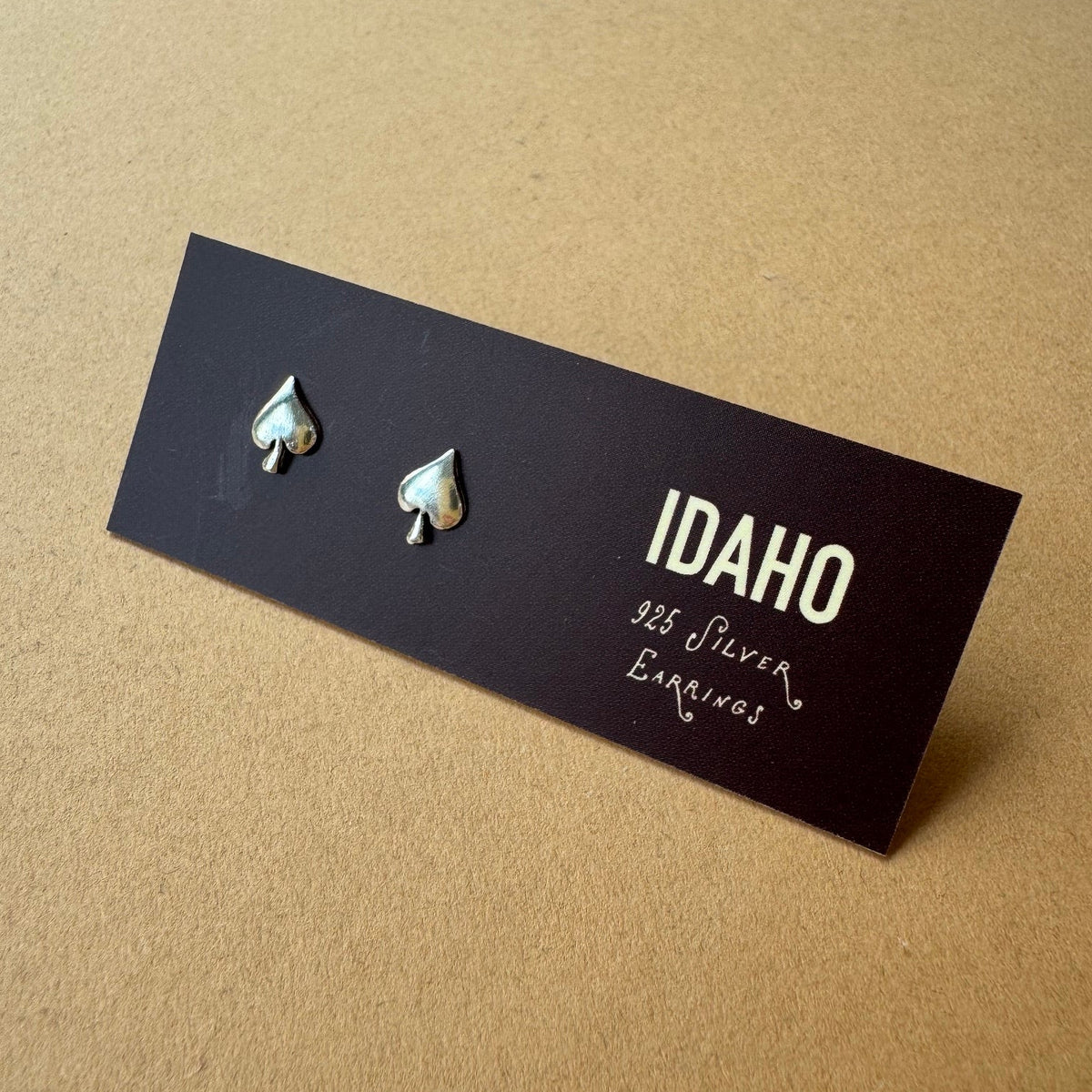 Silver Stud Earrings - Ace of Spades