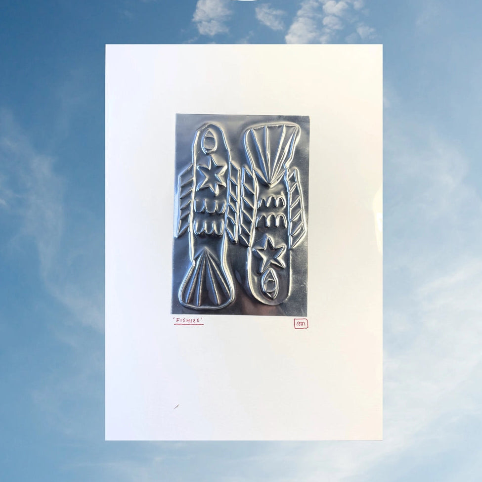 A4 Embossed Print - Fishies
