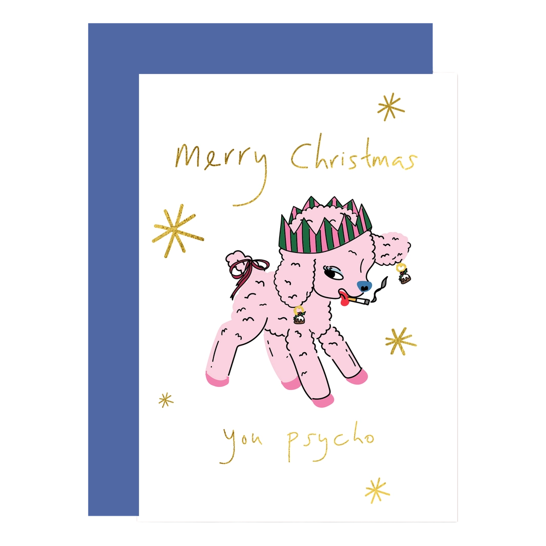 Psycho Christmas Lamb Card
