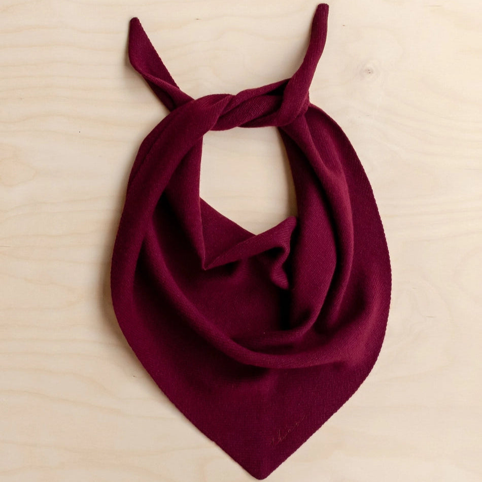 TBCo Merino Wool Triangle Scarf - Burgundy