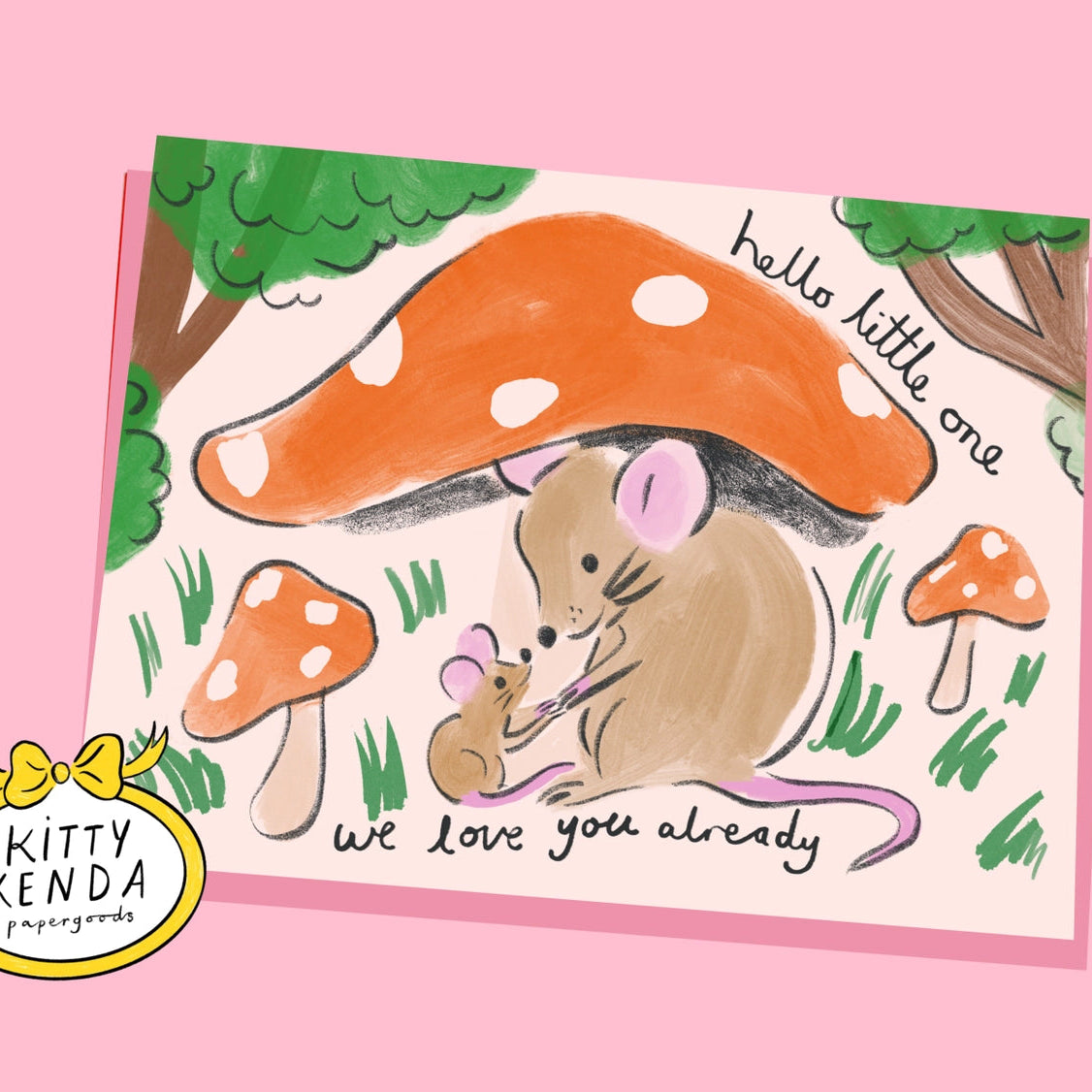 Hello Little One Baby Mouse Card