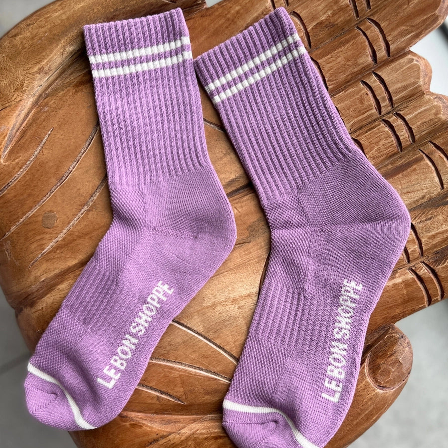 Le Bon Shoppe Boyfriend Socks - Grape