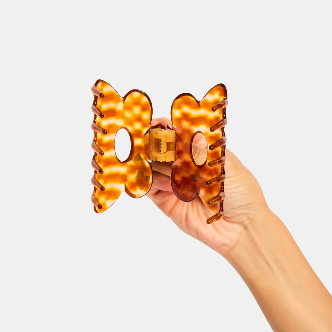 Chunks Flower Claw in Honey Check