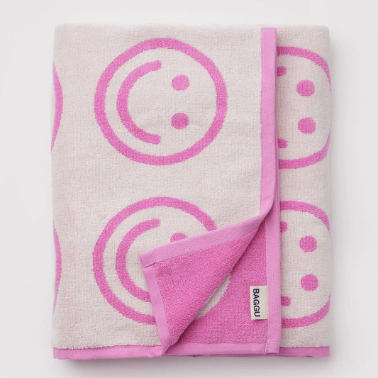 Baggu Bath Towel - Happy Pink
