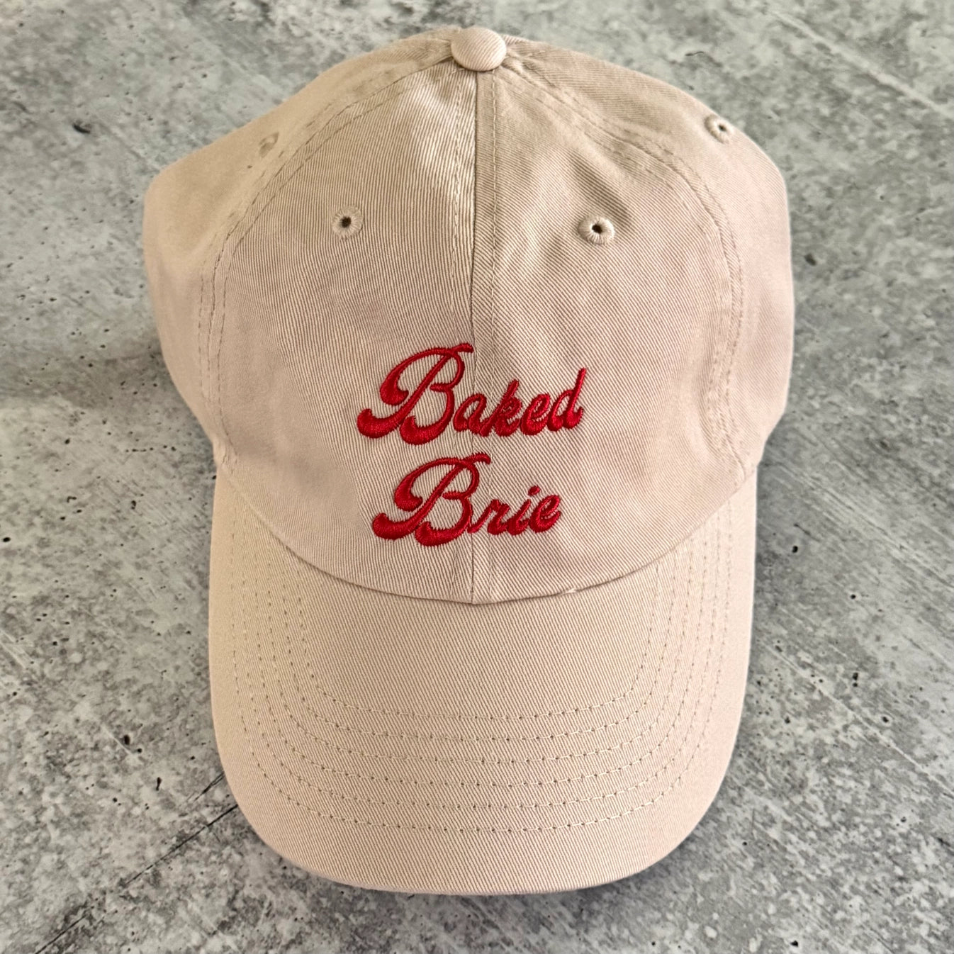 Embroidered Dad Cap - Baked Brie