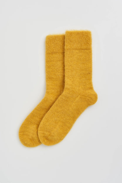Pairs Ultra Soft Alpaca Socks - Dandelion Yellow