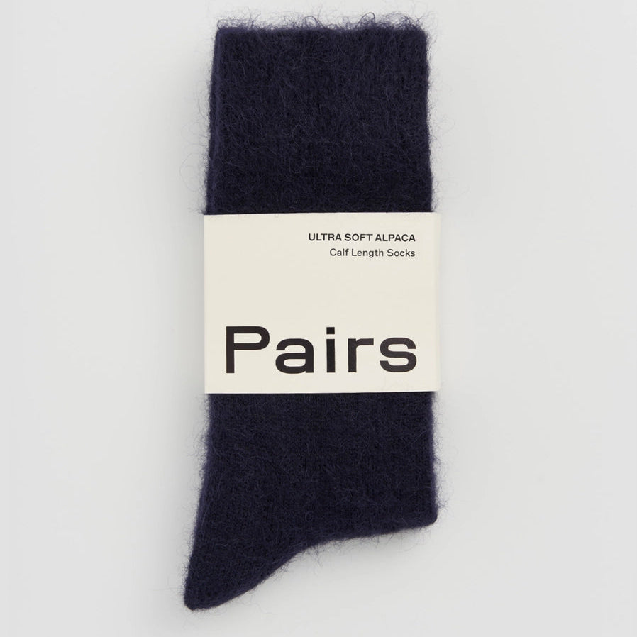 Pairs Ultra Soft Alpaca Socks - Inky Blue