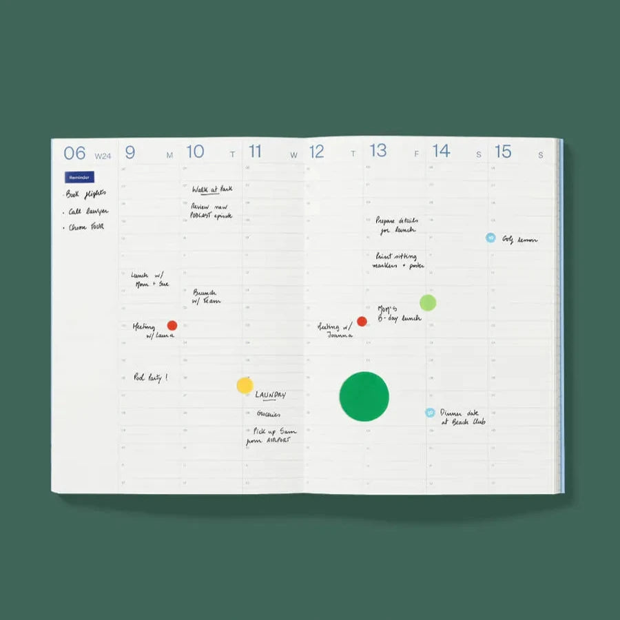 Mishmash 2025 Time Block Planner - Blue