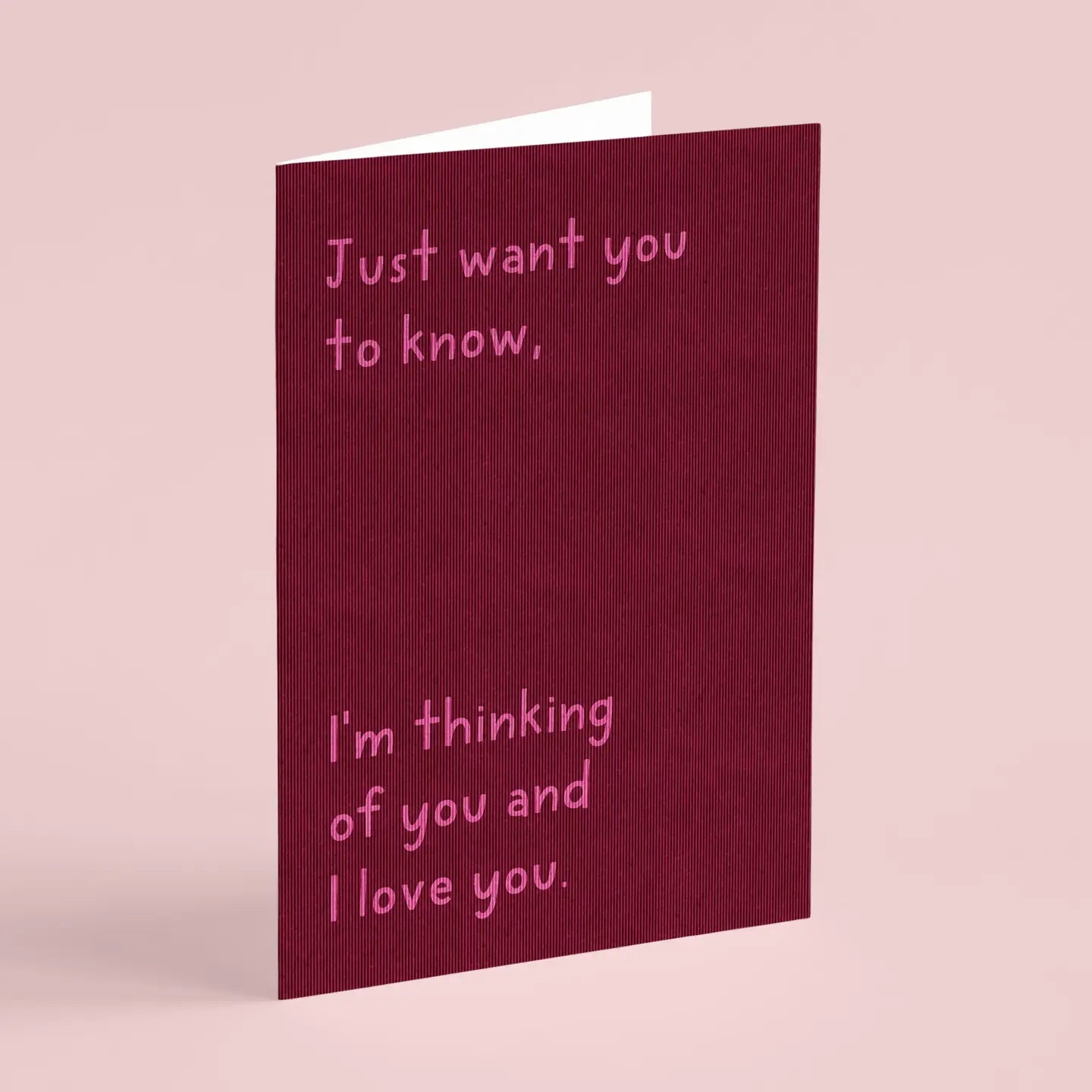 Thinking Of You And I Love You Mini Card
