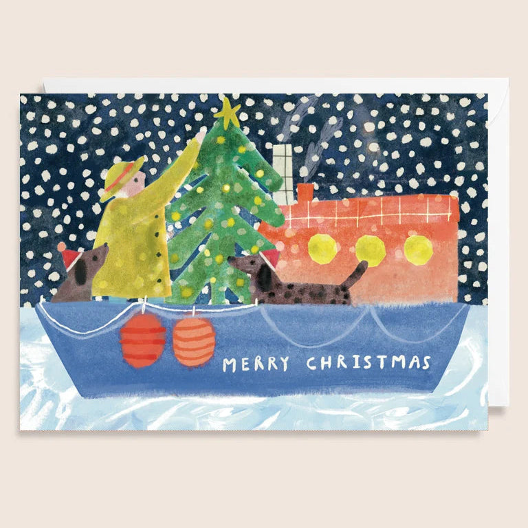 Christmas Boat Card