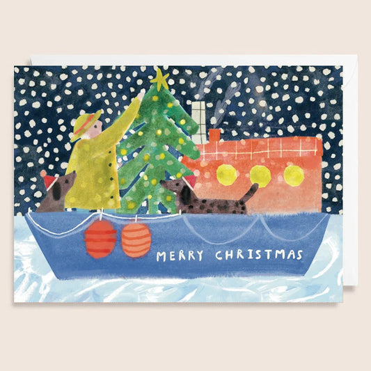 Christmas Boat Card
