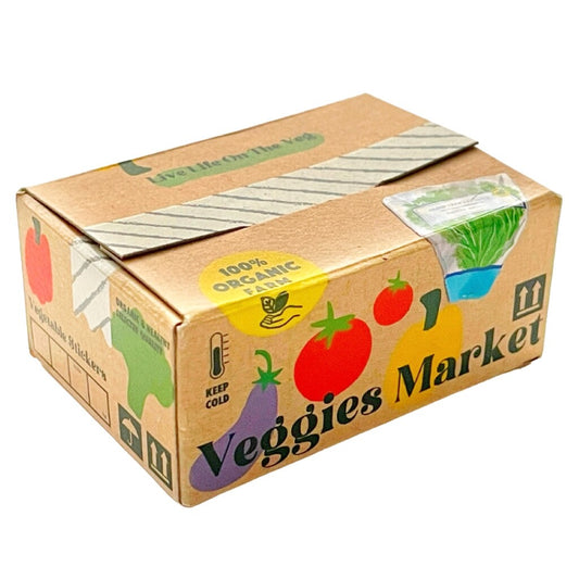 Miniature Sticker Box - Veggie Market