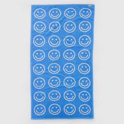 Baggu Bath Towel - Sky Blue Happy