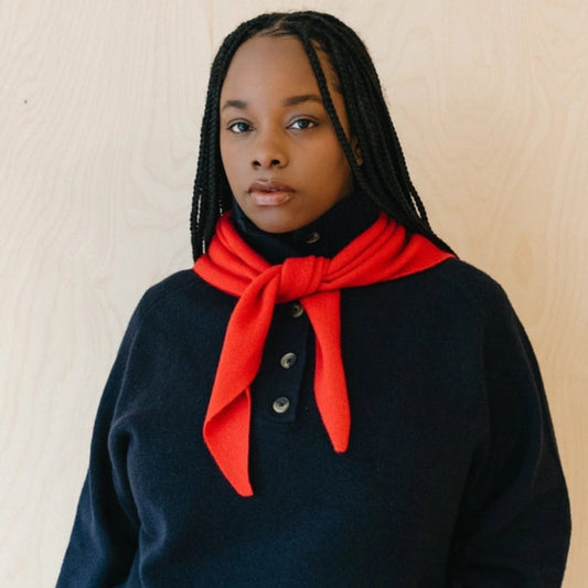 TBCo Merino Wool Triangle Scarf - Red