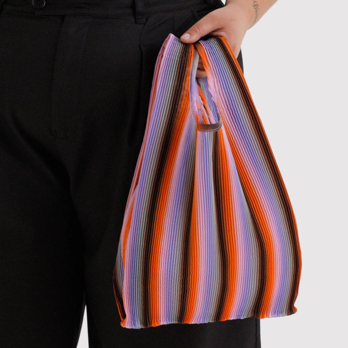 Baggu Pleated Reusable Bag - Gradient Stripe
