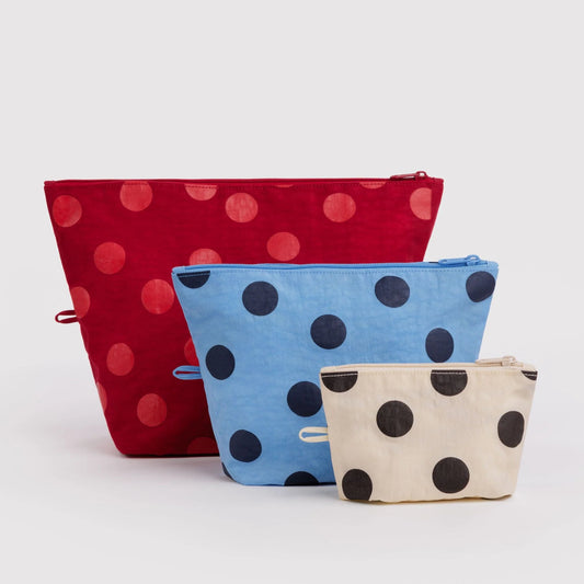 Baggu Go Pouch Set - Polka Dot Mix
