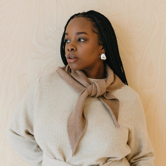 TBCo Merino Wool Triangle Scarf - Coffee