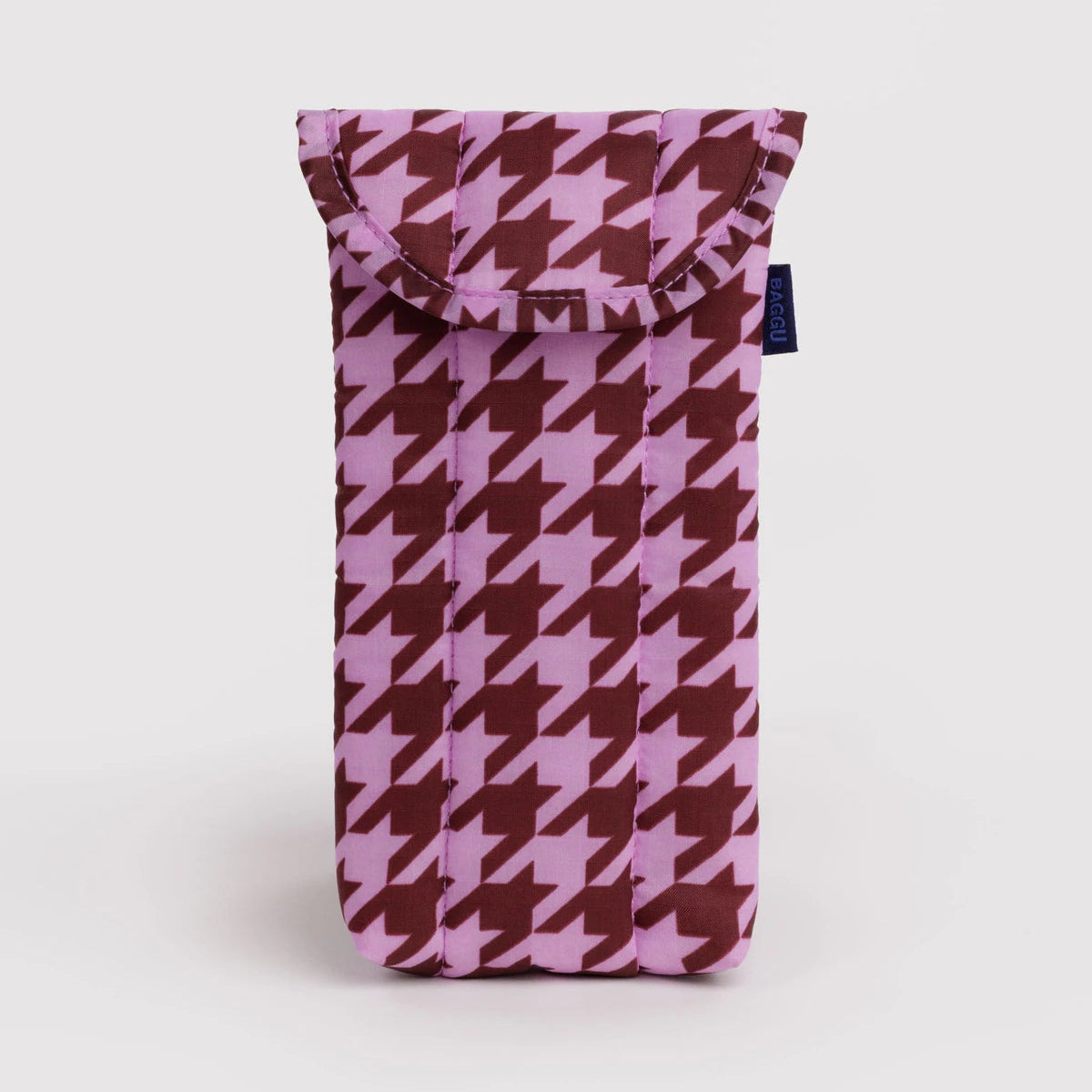 Baggu Glasses Case - Pink Houndstooth