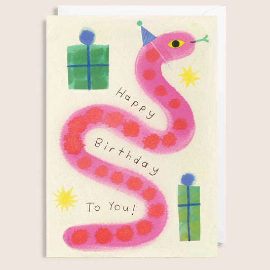 Happy Birthday Party Snake Card