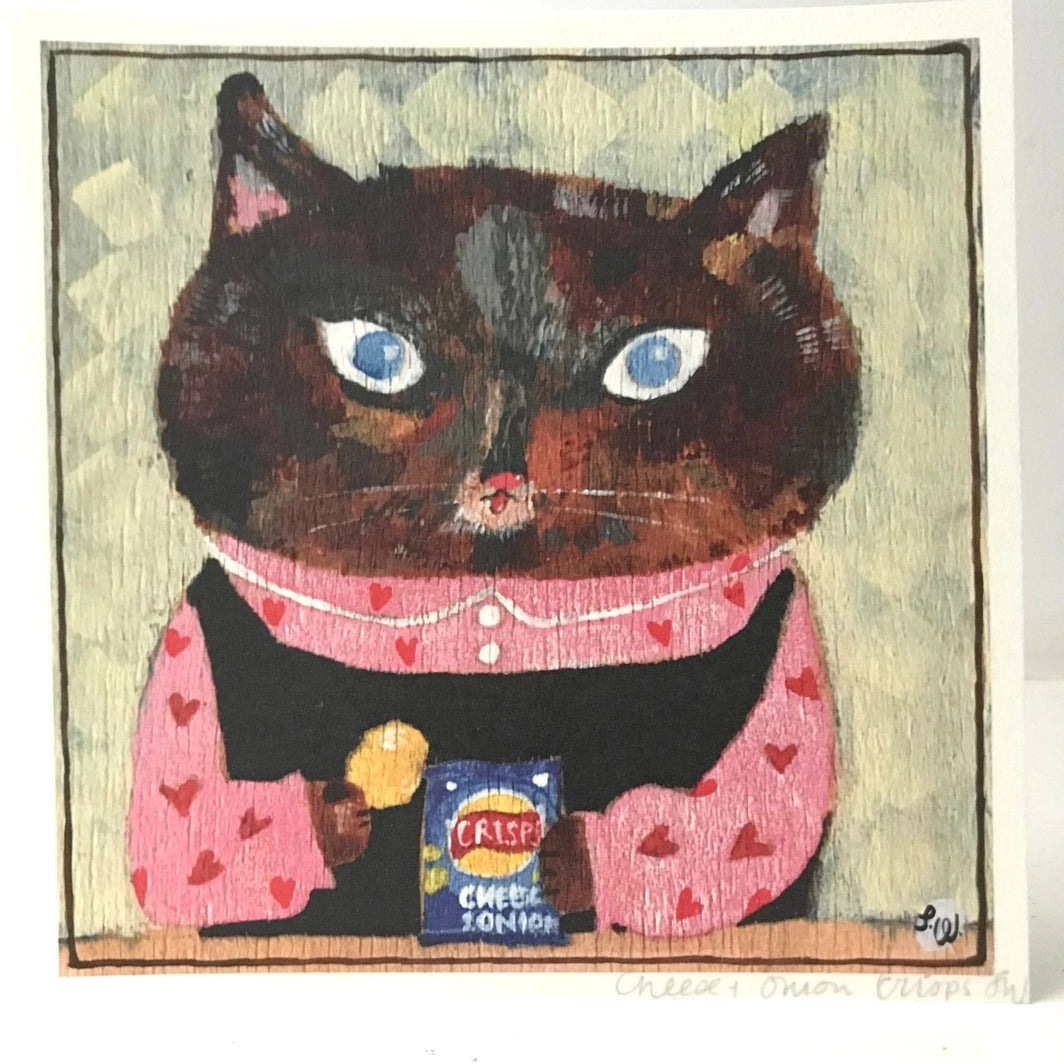 Moggshop Small Print - Cheese + Onion Crisps