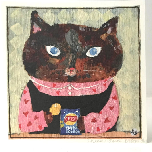 Moggshop Small Print - Cheese + Onion Crisps