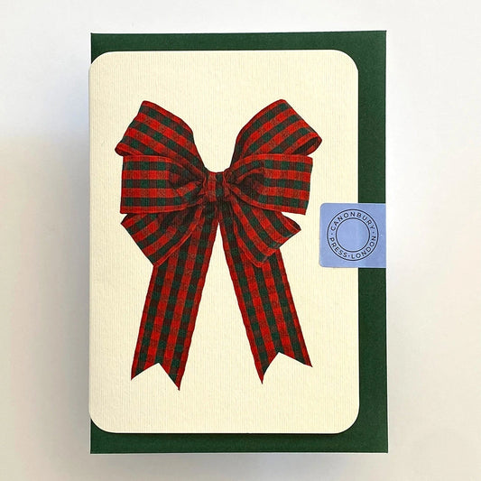 Bow Card - Tartan