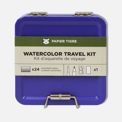 Papier Tigre Watercolour Travel Kit - Blue Tin