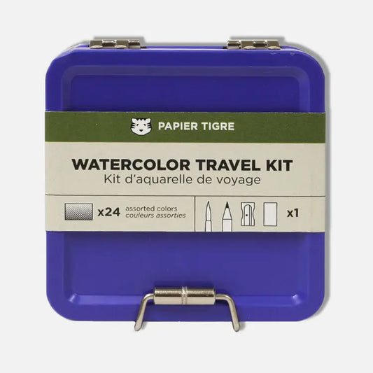 Papier Tigre Watercolour Travel Kit - Blue Tin