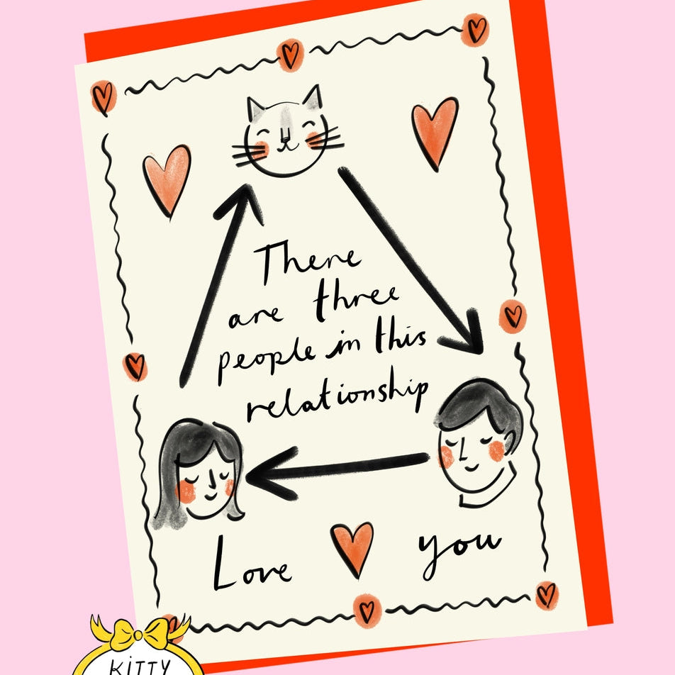 Three of Us Cat Card