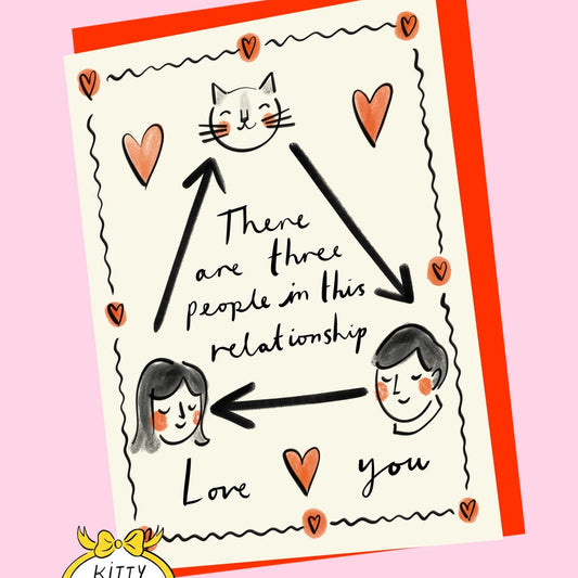 Three of Us Cat Card