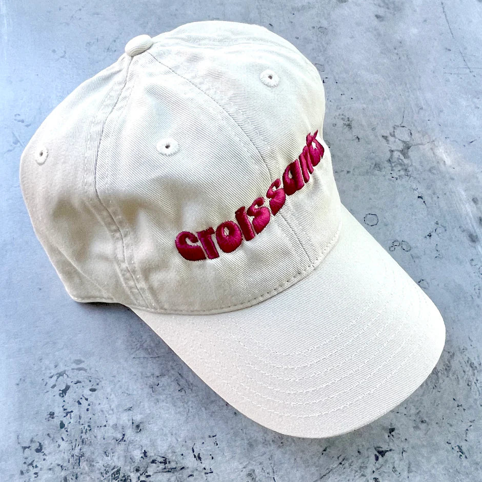 Embroidered Dad Cap - Croissants