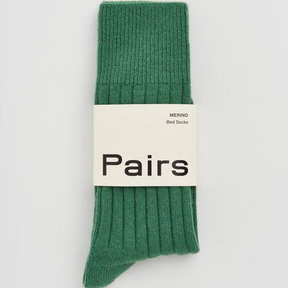 Pairs Merino Bed Sock - Village Green