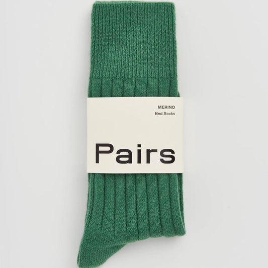 Pairs Merino Bed Sock - Village Green