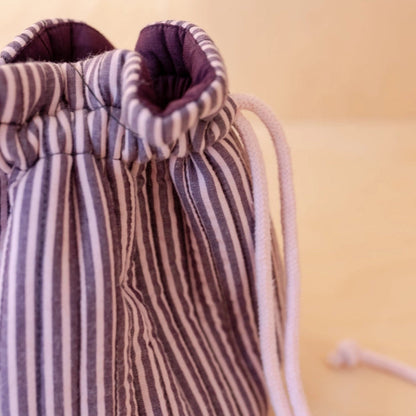 TBCo Drawstring Wash Bag - Burgundy Stripe